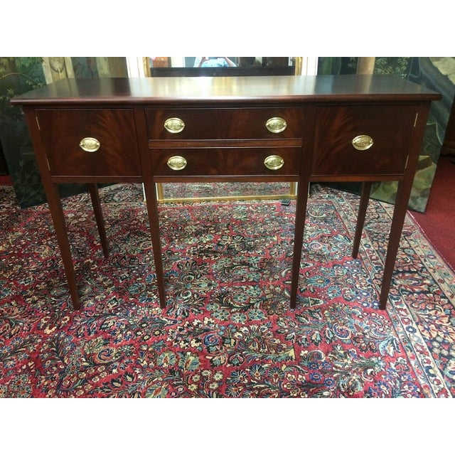Brown Vintage Mahogany Sideboard Buffet, Huntboard For Sale - Image 8 of 11