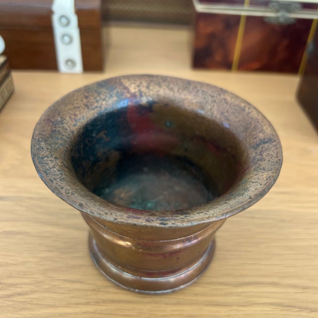 American 18th Century Bronze Mortar Bowl With Lovely Patina For Sale - Image 3 of 8
