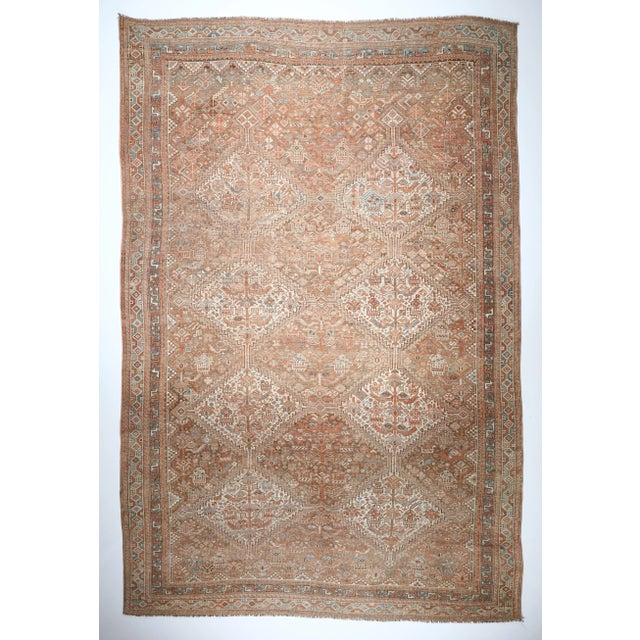 This is an Antique Khamseh rug from early 20th century ( 19100 to 1920 ), it is extremely good examble of one of kind....
