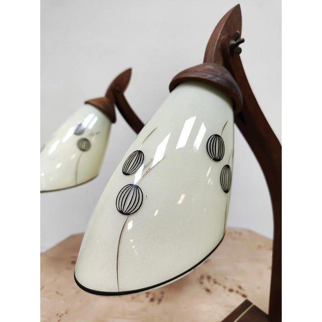 Mid-Century Modern Wooden Desk Lamps, 1940s, Set of 2 For Sale - Image 4 of 6