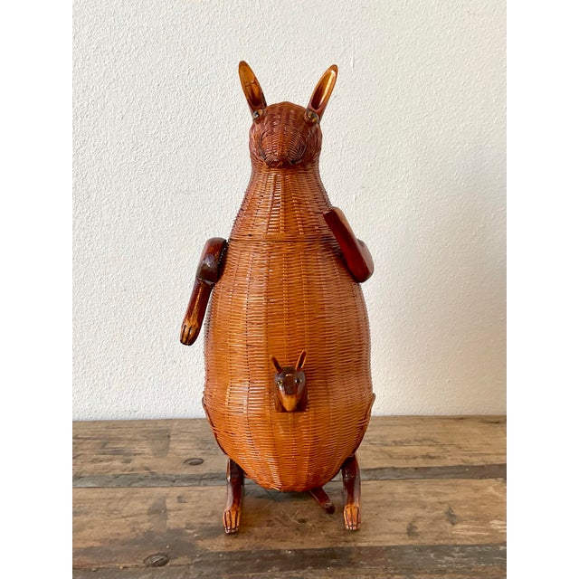 Vintage Shanghai Weave Kangaroo Basket For Sale - Image 9 of 12