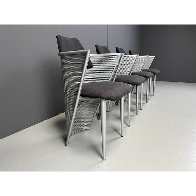 Postmodern Metal Dining Chairs, 1980s, Set of 4 For Sale - Image 6 of 13