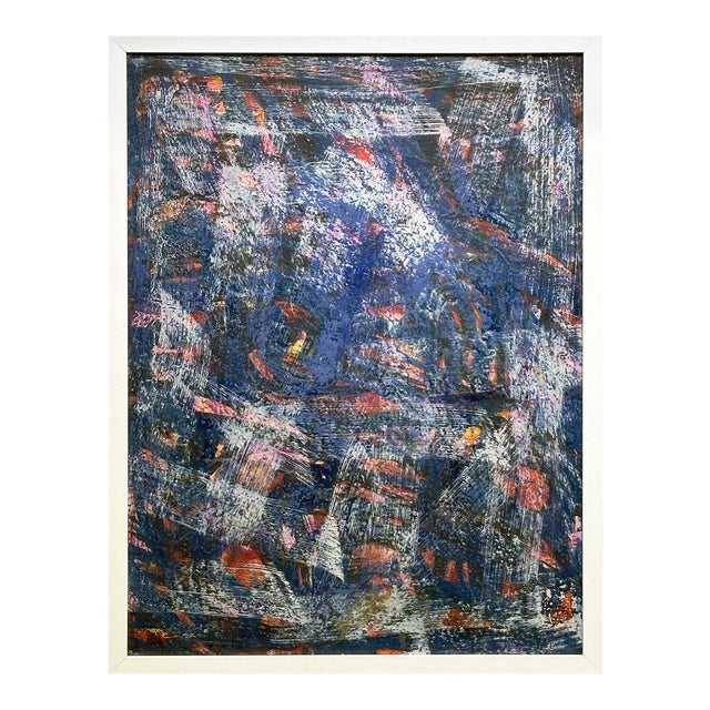 Mid 20th Century Daniel Buckler Original Abstract Painting 19 X 25 For Sale