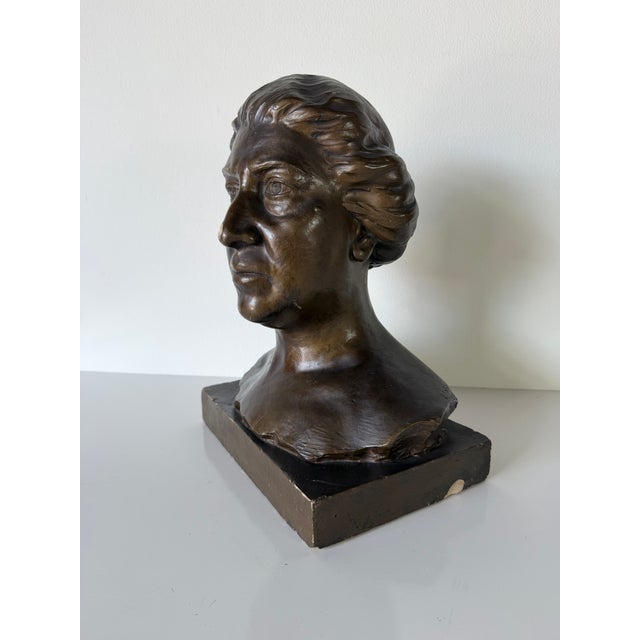 Abstract Vintage L. Baldaccini Classical-Style Plaster Woman Bust Sculpture For Sale - Image 3 of 12