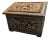 Firewood Box Repousse Antique Brass Wood Storage Container With Lid For Sale
