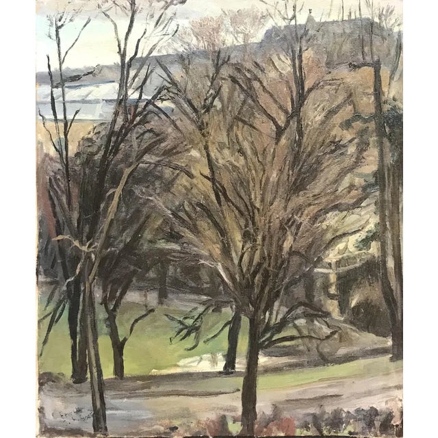 Isaac Charles Goetz, Arbres Nus, 1940, Oil on Canvas For Sale