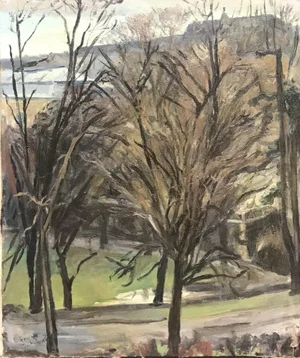 Isaac Charles Goetz, Arbres Nus, 1940, Oil on Canvas