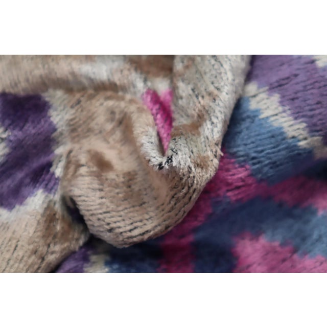 Contemporary Earth Tones Velvet Throw Pillow & Down Insert For Sale - Image 9 of 10