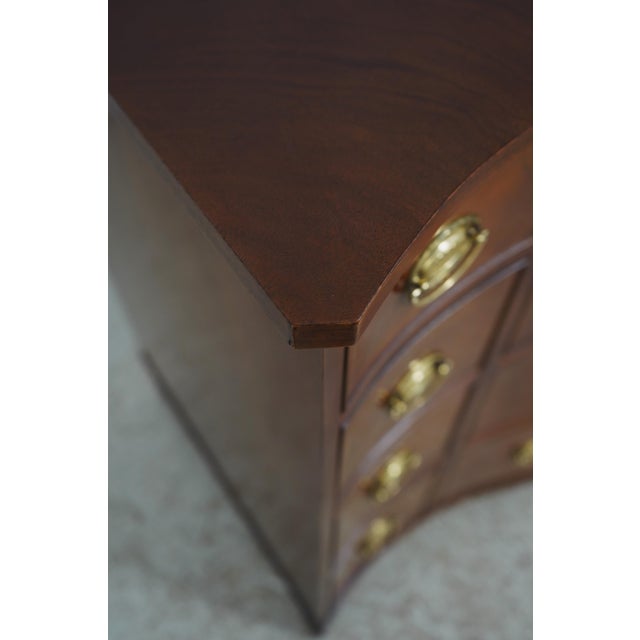 Wood Baker Historic Charleston Mahogany Bow Front Dresser For Sale - Image 7 of 18