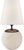 Modern Thomas O'Brien by Visual Comfort Signature Terri Large Round Table Lamp in Alabaster with Linen Shade For Sale - Image 3 of 3