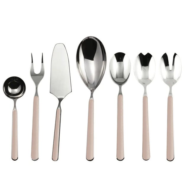 Contemporary Mepra Fantasia 7-Piece Serving Set, Pale Rose For Sale - Image 3 of 3