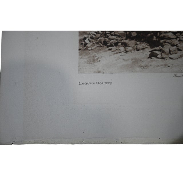 Title Edward S. Curtis "Laguna Houses" 1926 Vintage Photogravure, Cardozo Collection For Sale - Image 4 of 5