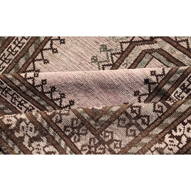 Antique Baluch Tribal Rug With All-Over Geometric Diamond Medallion Design 4'2 X 6'9 For Sale - Image 10 of 10