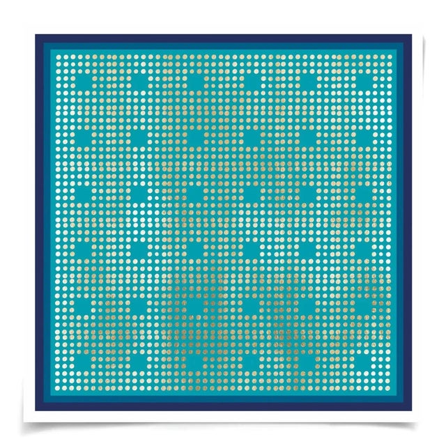 Contemporary Cerulean Radiance, Unframed Artwork For Sale - Image 3 of 3