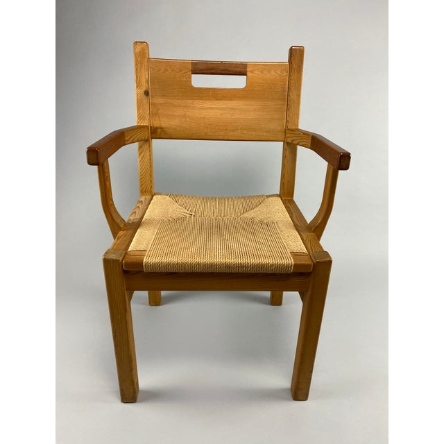 Mid-Century Pine and Papercord Armchair by Tage Poulsen, 1960 For Sale - Image 13 of 17