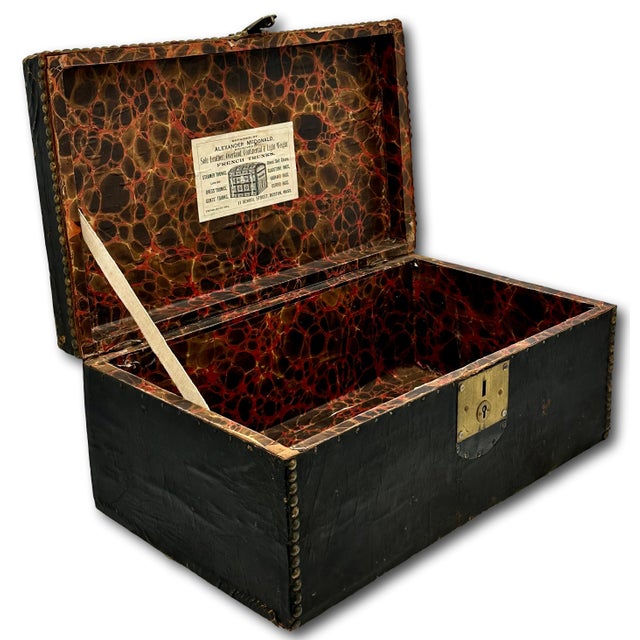 Original Antique Locking Document Box From Milton Massachusetts First Congregational Church Parish - Circa Mid 19th Century For Sale - Image 9 of 18