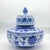 2020s Handmade Ceramic Oversized Squat Lidded Vase – Wide “Potiche” Form with Blue & White Baba Nakkas Floral Design For Sale - Image 5 of 7