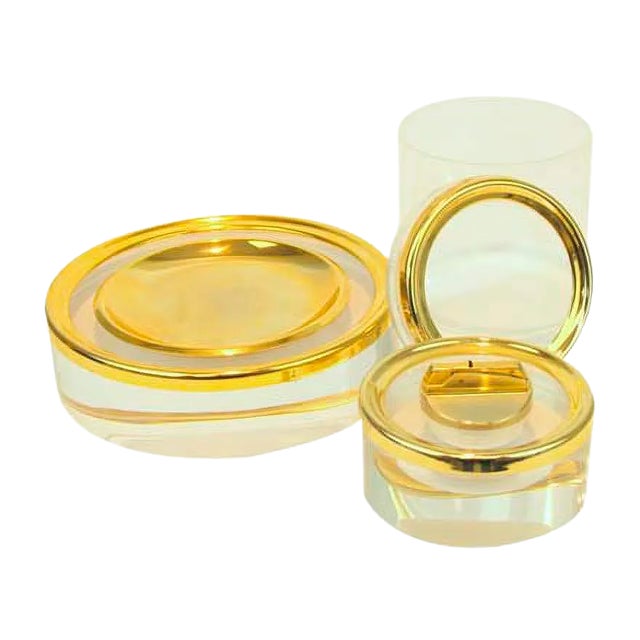 Methacrylate Ashtray Set, 1970s, Set of 2 For Sale