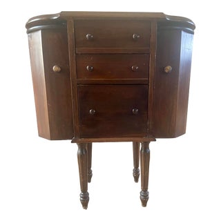 Antique Martha Washington Sewing Table/Cabinet For Sale