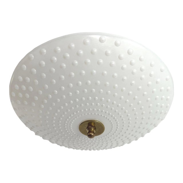 Hobnail Frosted Glass Ceiling Light For Sale
