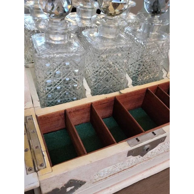 Wood Antique English Tantalus / Games Set For Sale - Image 7 of 11