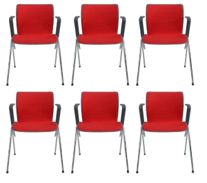Danish Ensemble Armchairs by Alfred Homann for Fritz Hansen, 1980s, Set of 6