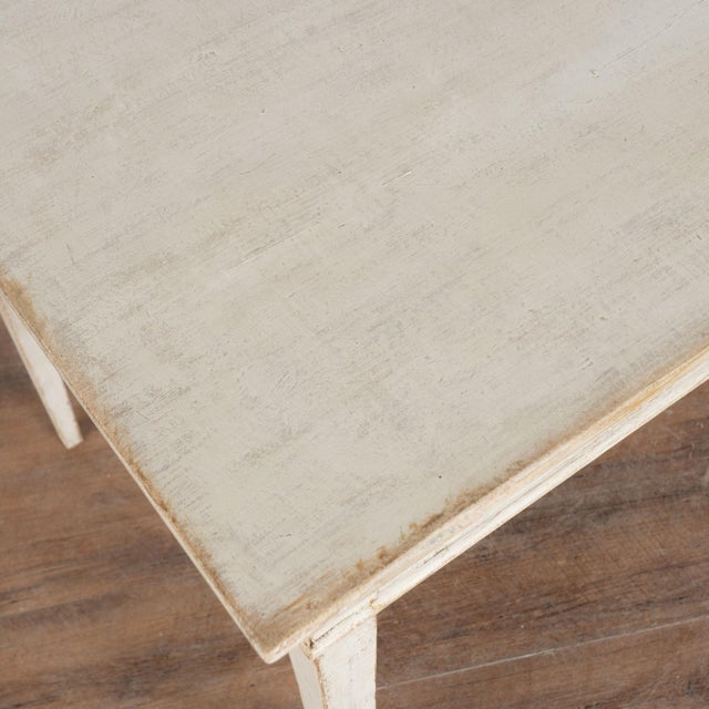 Wood Late 19th Century White Swedish Pine Three-Drawer Table For Sale - Image 7 of 14