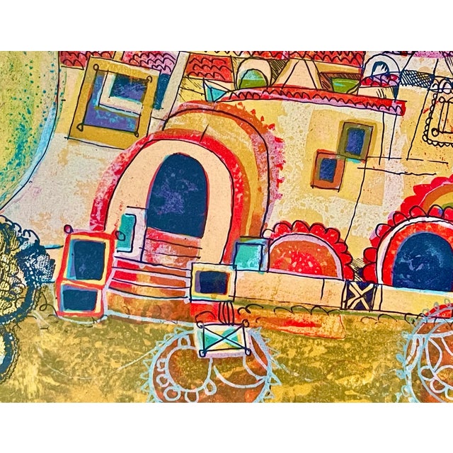 Blue Spanish Augustin Ubeda (1925-2007) "La Jeune Princesse" Signed and Numbered Lithograph For Sale - Image 8 of 9