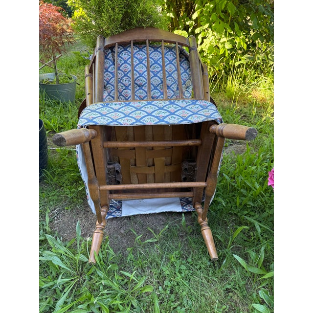 Vintage Solid Maple Slipper Rocker For Sale - Image 11 of 12