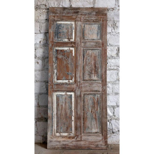 Antique Hand-Carved French Door — Single Sliding Barn Door for Bedroom or Interior Use 80x34 For Sale - Image 4 of 4