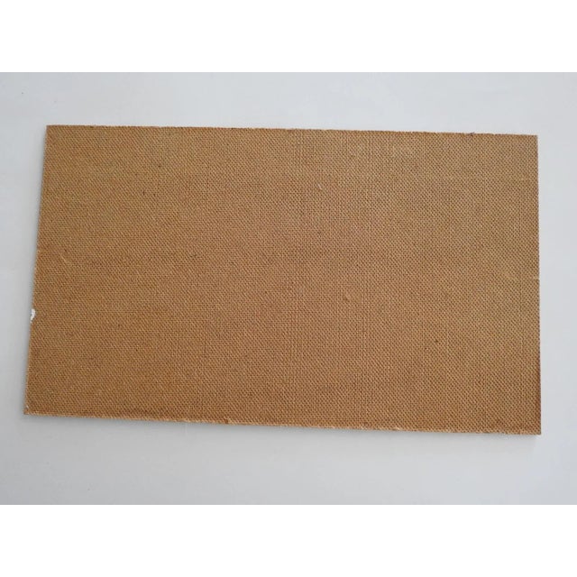 Mid 20th century oil on masonite modernist seascape painting. Signed Talman lower right corner, scattered heavy impasto...