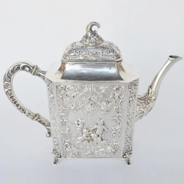 Italian Silver Tea Set Late 19th Century For Sale In Los Angeles - Image 6 of 13