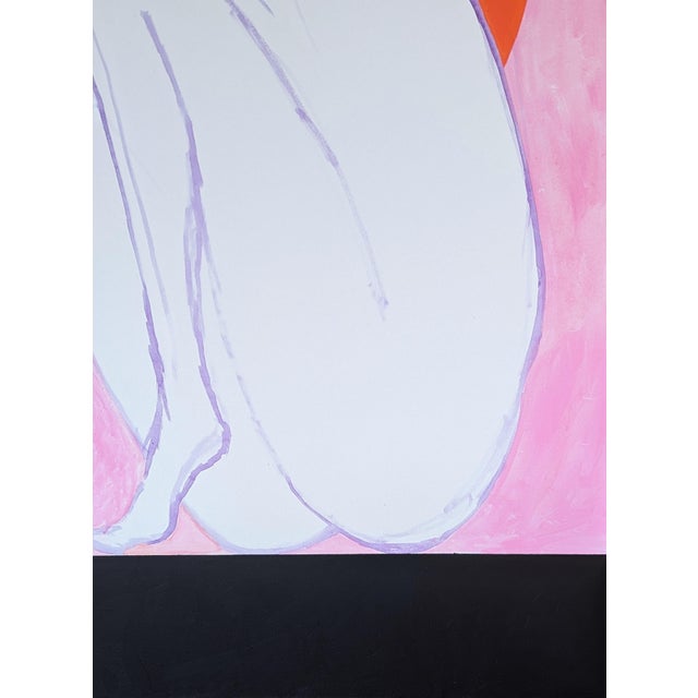 Emmanuel Araujo "Sun" Contemporary Colorful Pink and Orange Nude Female Figures Painting, 2023 For Sale In Houston - Image 6 of 10