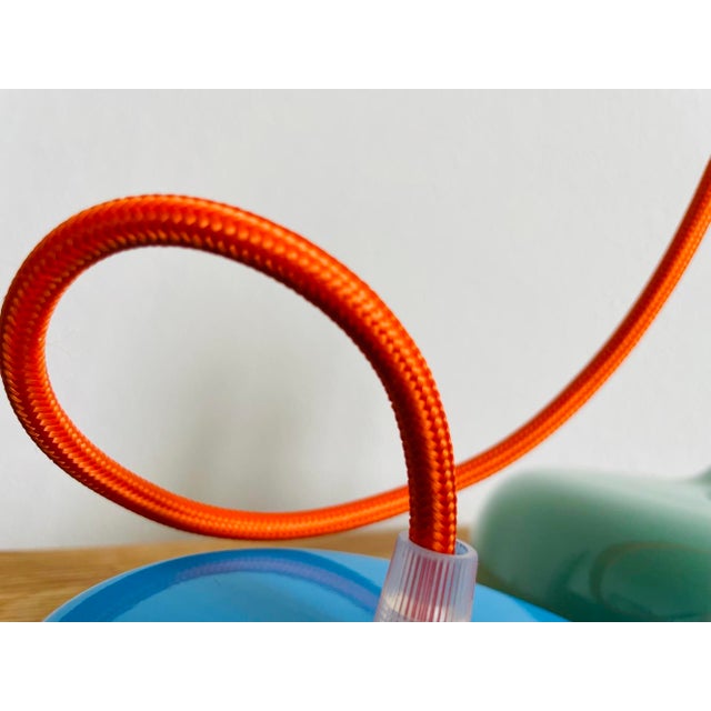 Bauhaus Green Metal Pendant Light, 1950s For Sale - Image 9 of 12