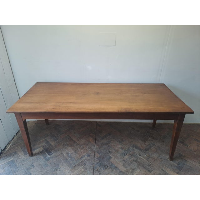 Antique French Cherrywood Farmhouse Table, 1860 For Sale - Image 4 of 10