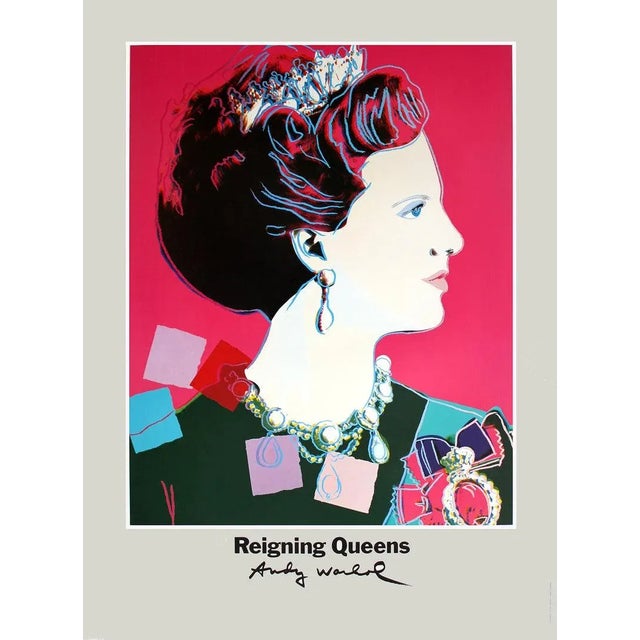 Artist: Andy Warhol Title: Queen Margrethe II of Denmark Year: 1986 Signed: No Medium: Offset Lithograph Paper Size: 32.25...