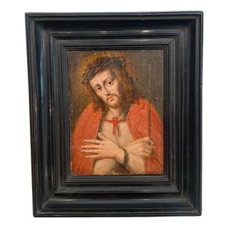 Italian Artist, Ecce Homo, Early 18th Century, Oil on Panel, Framed For Sale