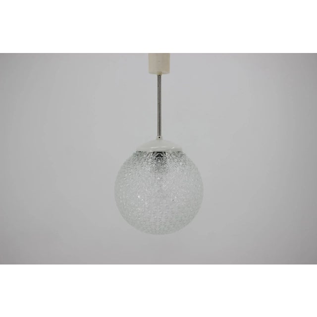 Mid-Century Glass Pendant Lamp, 1960s For Sale - Image 9 of 9