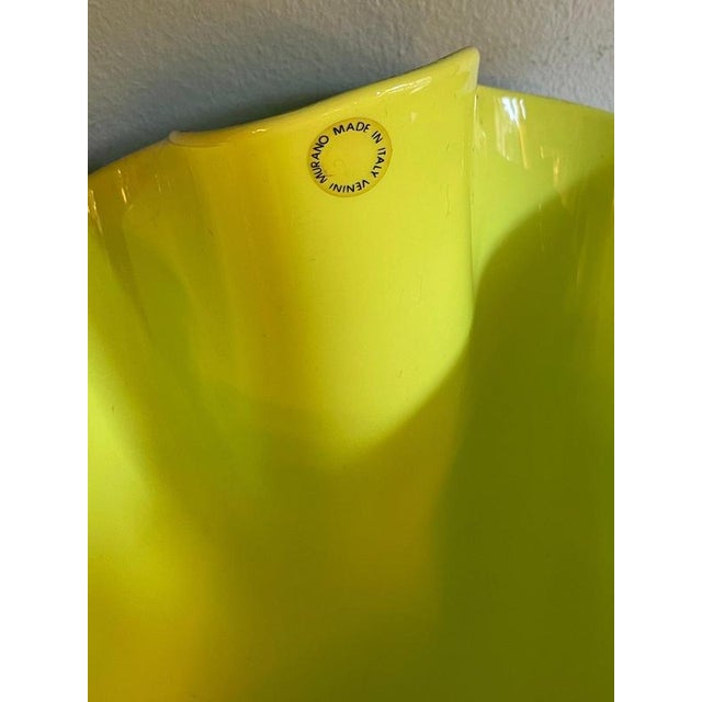 Fazzoletto Model Vase by Venini, 1970s For Sale - Image 4 of 12