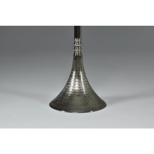 Jonathan Amar Studio Celis Contemporary Brushed Nickel Brass Champagne Bucket Stand by Jonathan Amar For Sale - Image 4 of 7