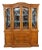 Thomasville Louis Philippe Style Oak & Ash Burl China Display Curio Cabinet 89" For Sale