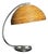 Vintage Italian Pencil Reed Rattan Bamboo and Chrome Arc Table Lamp, 1970s For Sale
