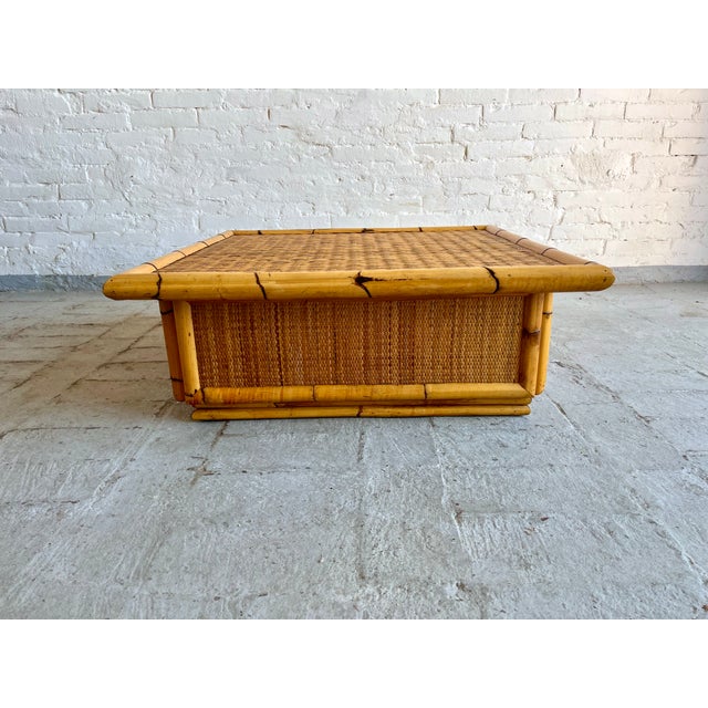 Coffee Table in Rattan and Wicker from Dal Vera, 1970s For Sale - Image 12 of 14