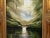 Serenity over the Bridge - Lake Scene with Lush Green Trees. Vintage Oil Painting by British Artist, David James. Art...