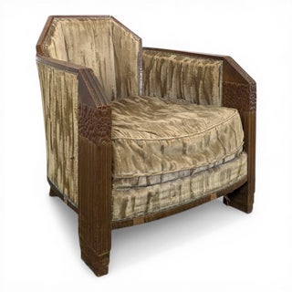Art Deco Mahogany Lounge Chair by Maurice Dufrêne For Sale