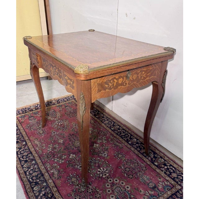 Late 19th Century Louis XV Style Marquetry Games Table For Sale - Image 6 of 10