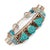 Early 21st Century Nepal Design Turquoise & Silver Bohemian Bracelet For Sale - Image 5 of 6