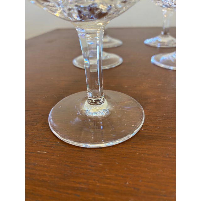 Glass Vintage Josair German Etched Crystal Champagne Coupe Glasses – Set of 8 For Sale - Image 7 of 11