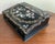 19th Century Antique Victorian Papier-Mâché & Mother of Pearl Lacquered Writing Slope, Lap Desk, Box. Original Velvet & Secret Compt. See Photos! For Sale - Image 4 of 11