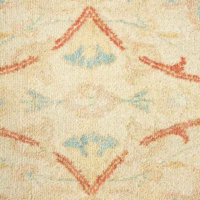 Traditional Mogul Collection Hand-Knotted Area Rug - Ivory 6' 4" x 8' 8" For Sale - Image 3 of 4